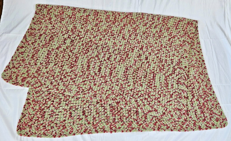 Handmade Crochet Afghan / Throw Blanket 42×58 “Dusty Rose” Palette 2lb14oz