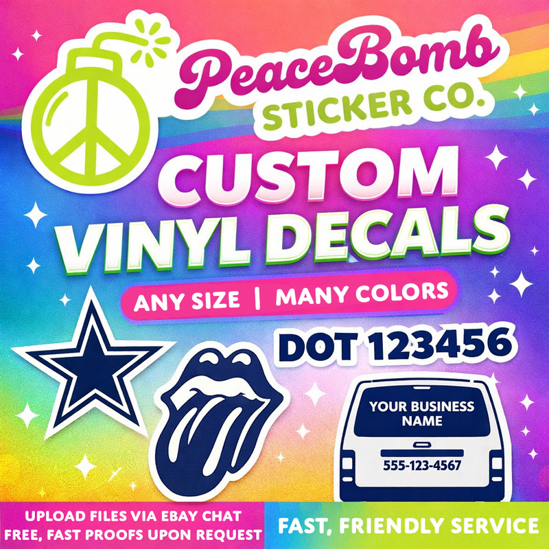 Custom Vinyl Decals - Create Your Own Vinyl Decal With Your Text or Image!