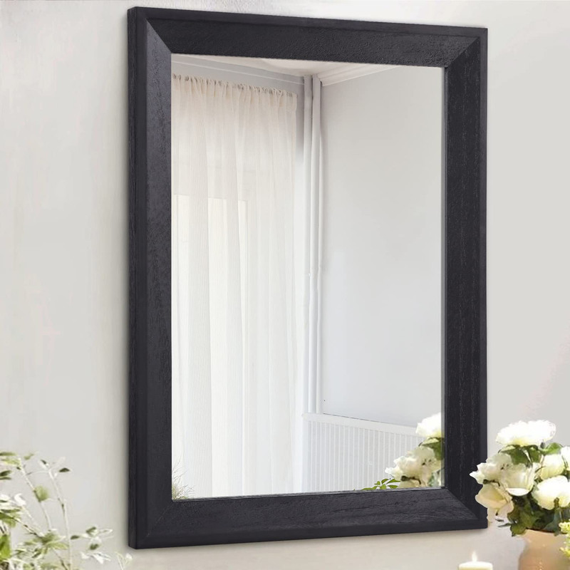 Rectangular Wall Mirror Wood Frame Bathroom Bedroom Entryway Living Room Decor!!