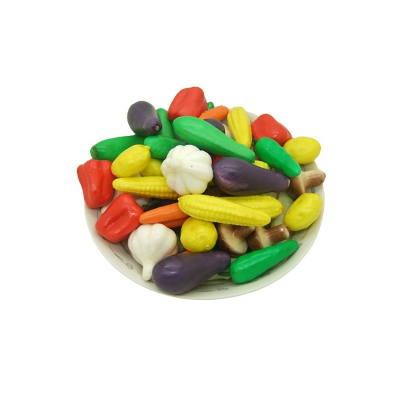 Artificial Vegetables Mixed Style 50pcs for Fun Home Decoration and Props
