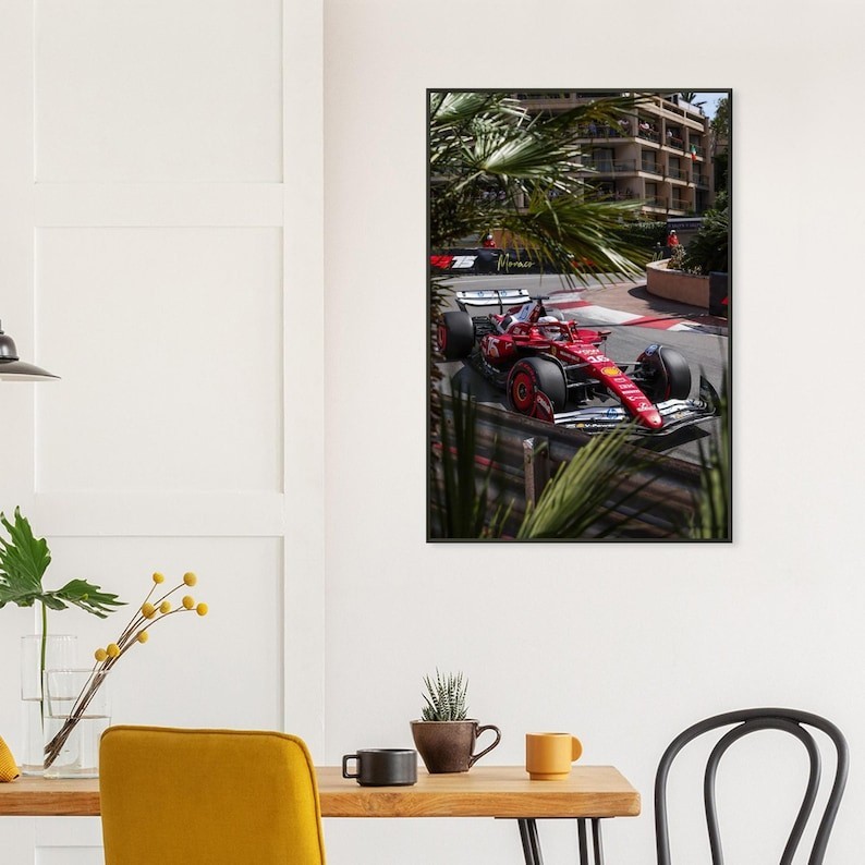 Charles Leclerc Ferrari Monaco F1 Poster – Formula 1 Wall Art gallery