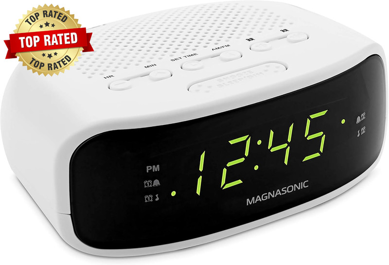 Digital AM/FM Clock Radio with Battery Backup, Dual Alarm, Sleep & Snooze Functi gallery