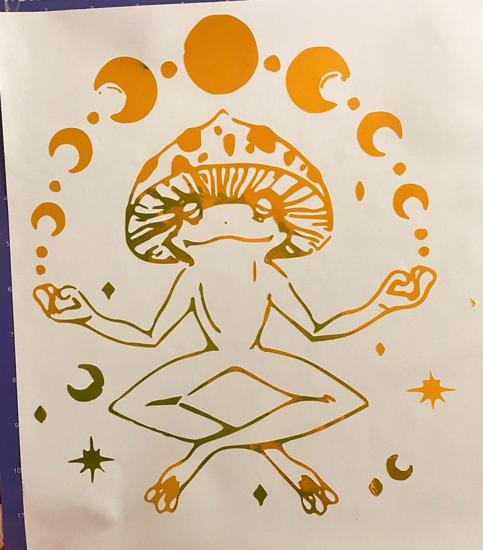 The Mindful Frog Holographic Vinyl Decal 9”X11” Psychedelic Meditation Ohm Car