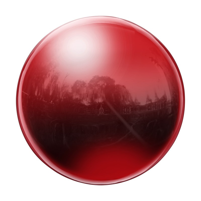 Gazing Ball 4 Inch 100mm Stainless Steel Gazing Globe Mirror Ball, Deep Red