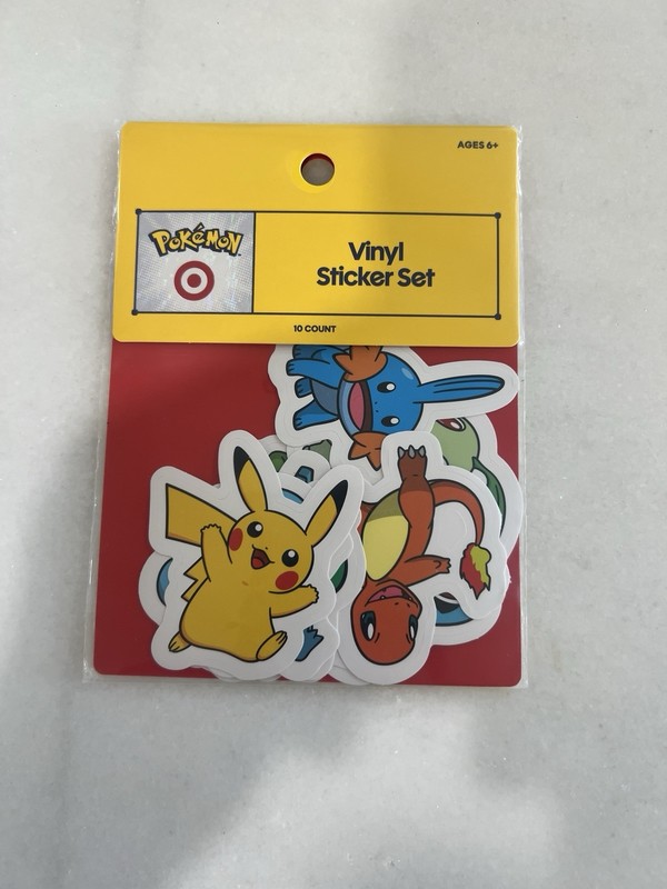 Pokémon Vinyl Sticker Set 10 Count Target Exclusive Bulbasaur Charmander Pikachu