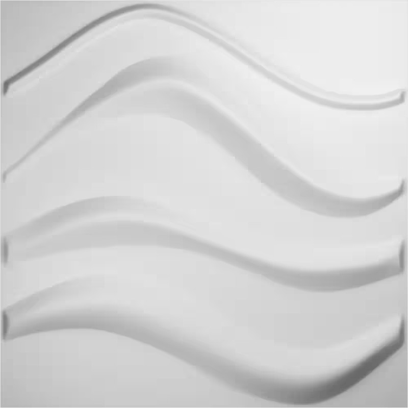 1 In. X 19-5/8 In. X 19-5/8 In. PVC White Wave Endurawall Decorative 3D Wall Pan