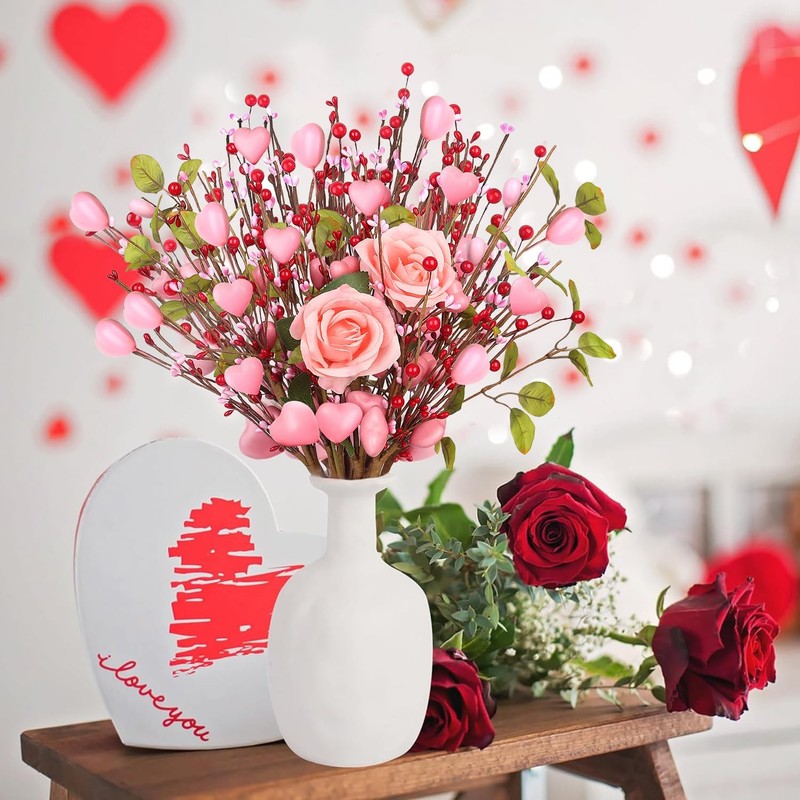 Valentine's Day Gifts Valentines Day Decorations 8PC Pink Heart Shaped Valent... gallery