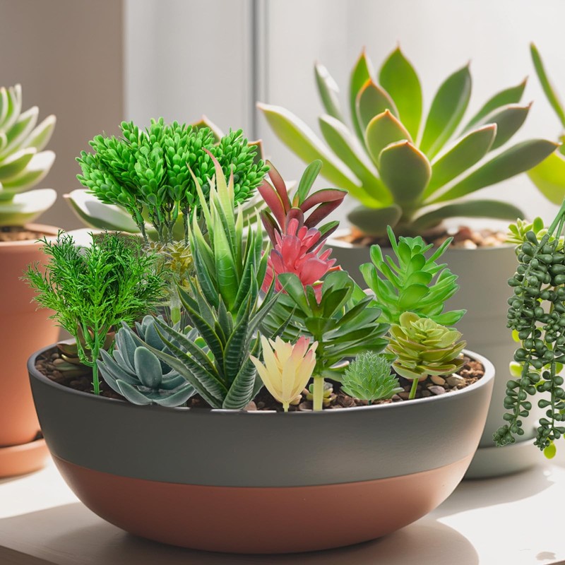 18pcs Artificial Succulent Plants Realistic Unpotted Fake Succulents Mini Faux gallery