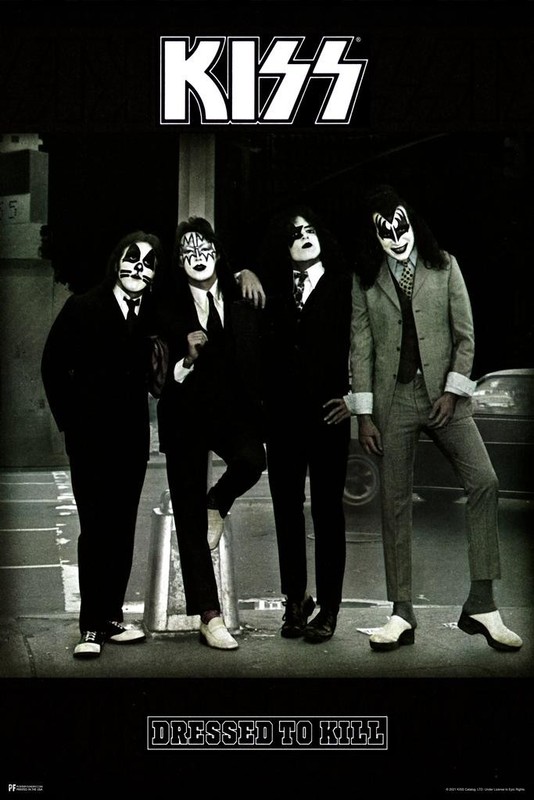 Kiss Dressed To Kill Poster Album Cover Kiss Poster Kiss Band Merchandise