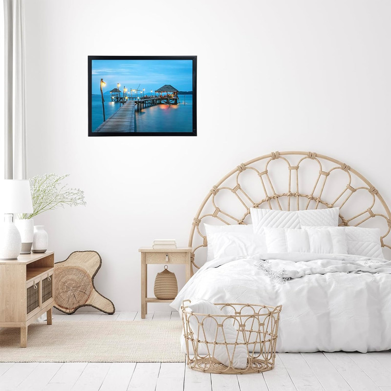 10X15 Picture Frame Black for Wall Hanging, Wall Mounting Horizontally or Vertic gallery