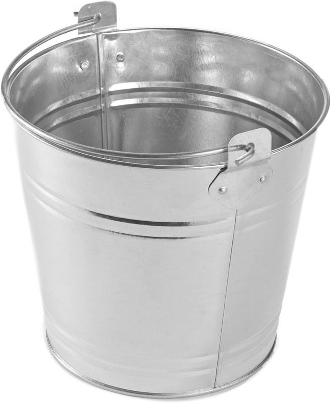 American Metalcraft PTUB87 Natural Galvanized Steel Pail with Handle, 1.16-Gallo gallery