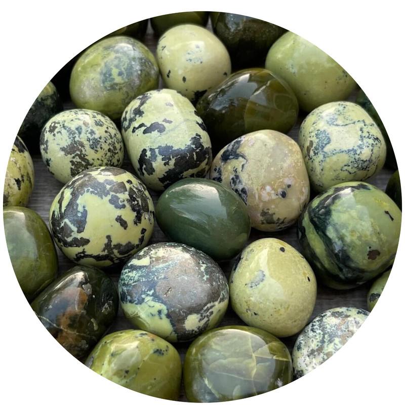 Gaf Treasures 1/2 Lb Serpentine Tumbled Stones Polished Serpentine Gemstone