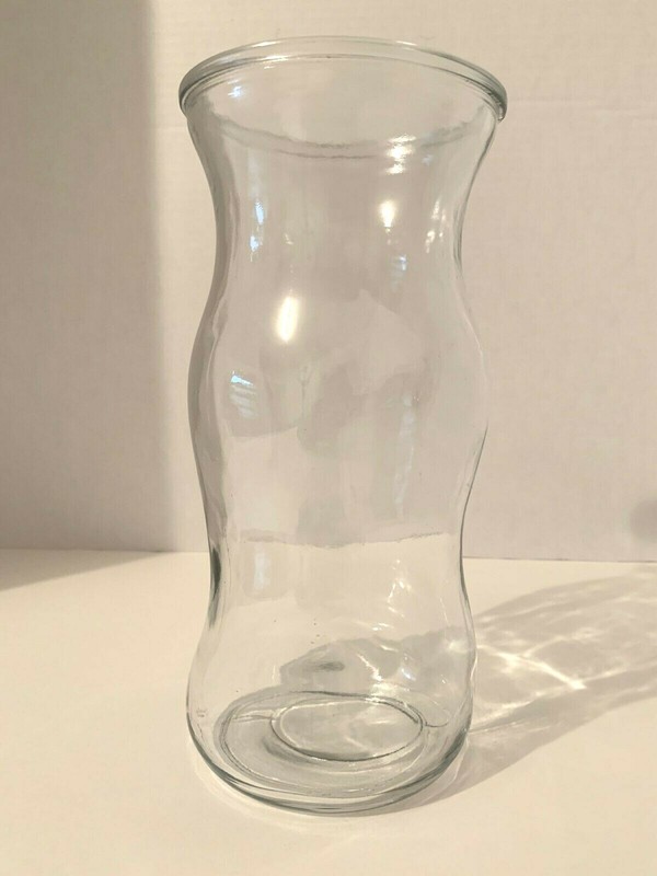 Tall Thick Durable Hour Glass Shape Design Clear Lead Glass Flower/ Floral Vase gallery