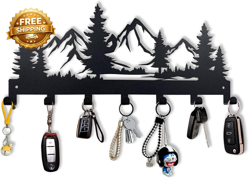 Metal Key Holder Wall Mounted Key Hooks Key Holder for Wall Key Organizer Rack