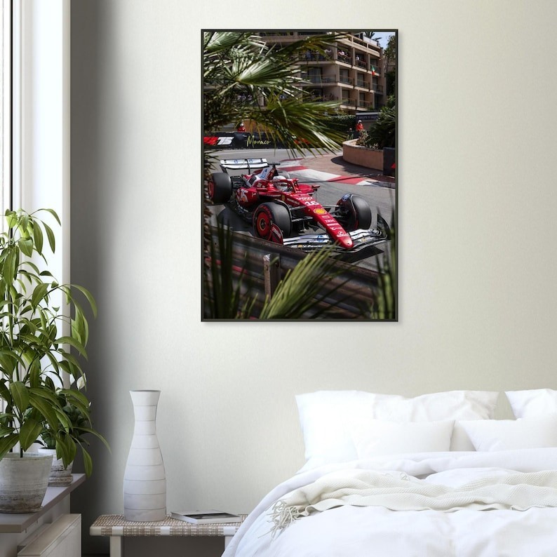 Charles Leclerc Ferrari Monaco F1 Poster – Formula 1 Wall Art gallery