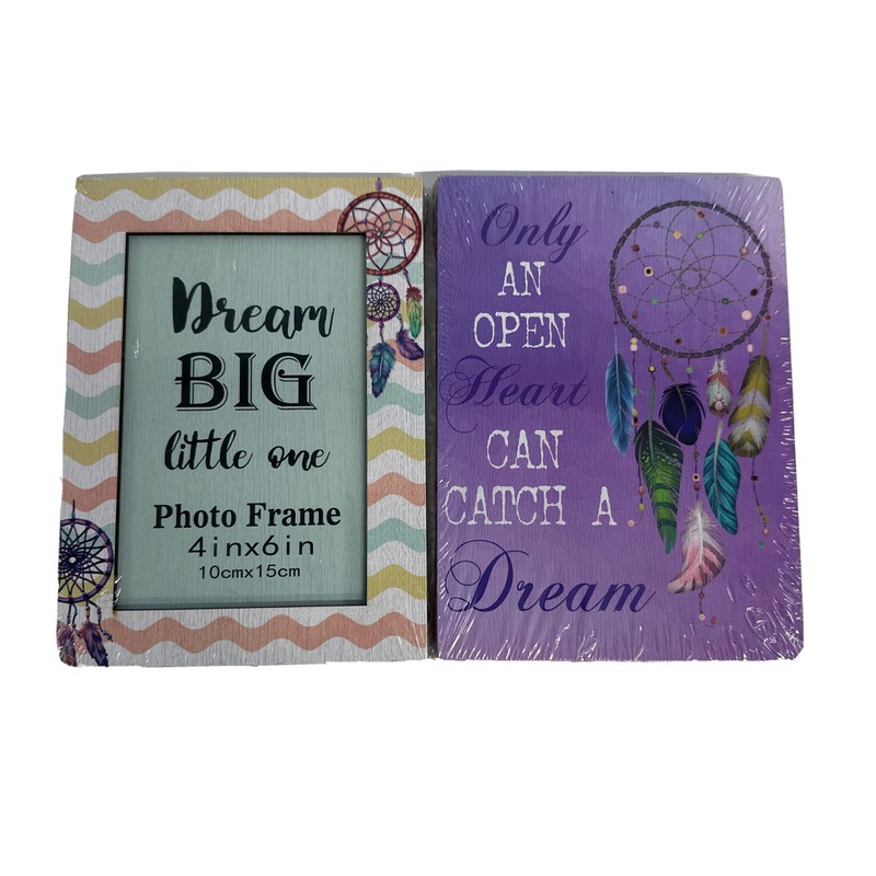 Dream Catcher Home Decor 2-Piece Set Frame / Wall Plaque NEW 5.2×7.3 inches