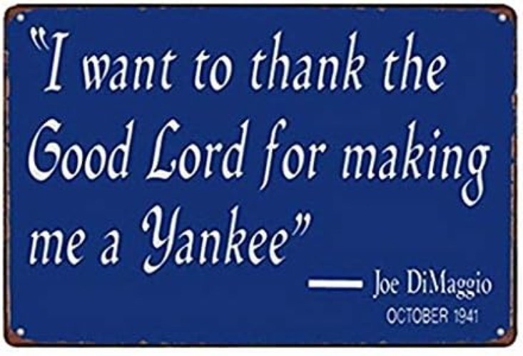 Sylty Tin Metal Signs 8×12 Inch Thanks The Lord for Making Me Yankee Decor Bar P