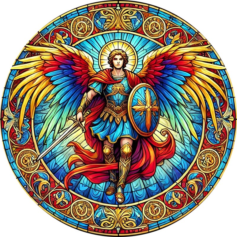 Tin Metal Signs 8 X 8Inch (20 X 20Cm) “Archangel Michael” Vintage Style Metal Al