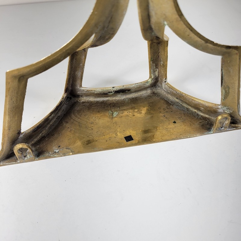VTG Solid Brass Shelf Ornate MCM Hollwood Regency French Classic Old Money gallery