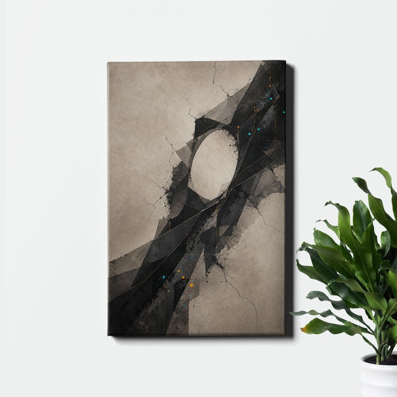 charcoal_geometric_abstract_teal_amber_accents