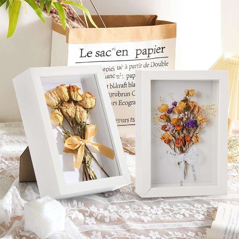 4x6 Shadow Box Picture Frames with Removable Hardware for Vertical or Horizontal gallery