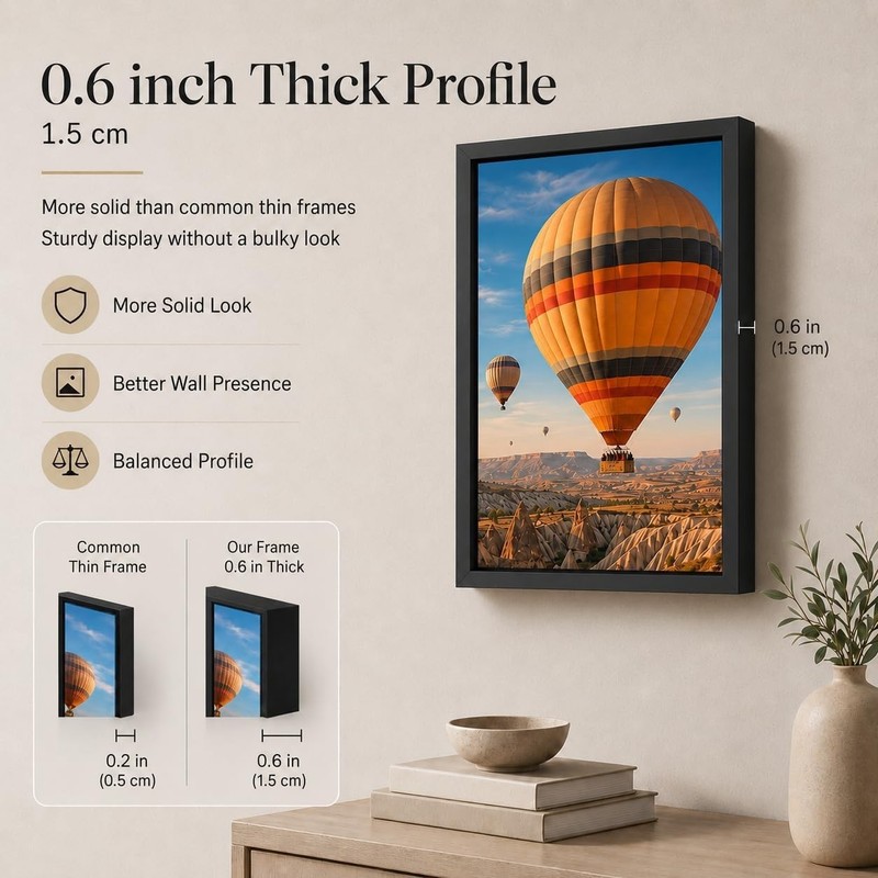 Classic 12x17 Black Picture Frame - Perfect Gift for All Occasions & Easy Setup gallery