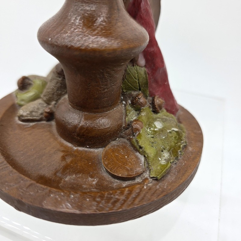 Vintage Tom Clark Gnome Candlestick Holder Brown Rustic Fantasy Decor FLAW gallery
