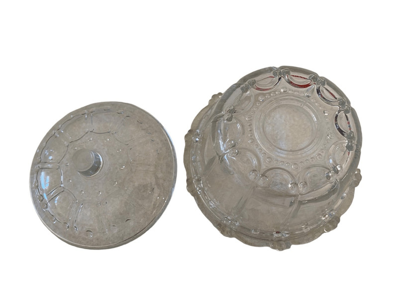 Glass Candy Dish Trinket Bowl Decor Home With Lid gallery