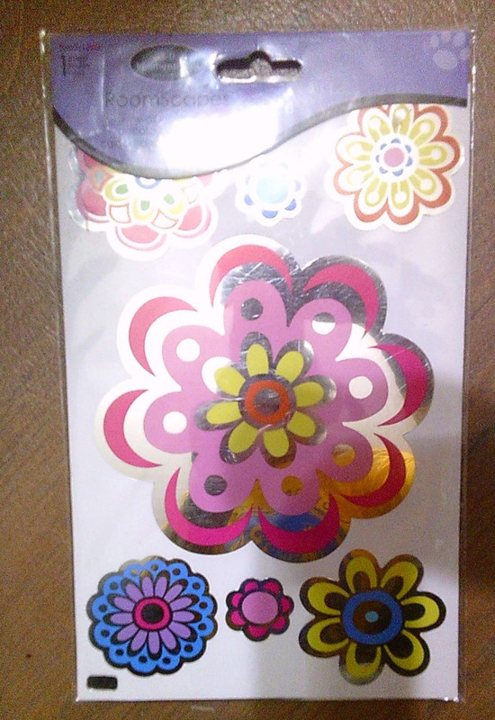 NEW package Sandylion 3D tridimensional ROOMSCAPES FLOWER wall accent stickers