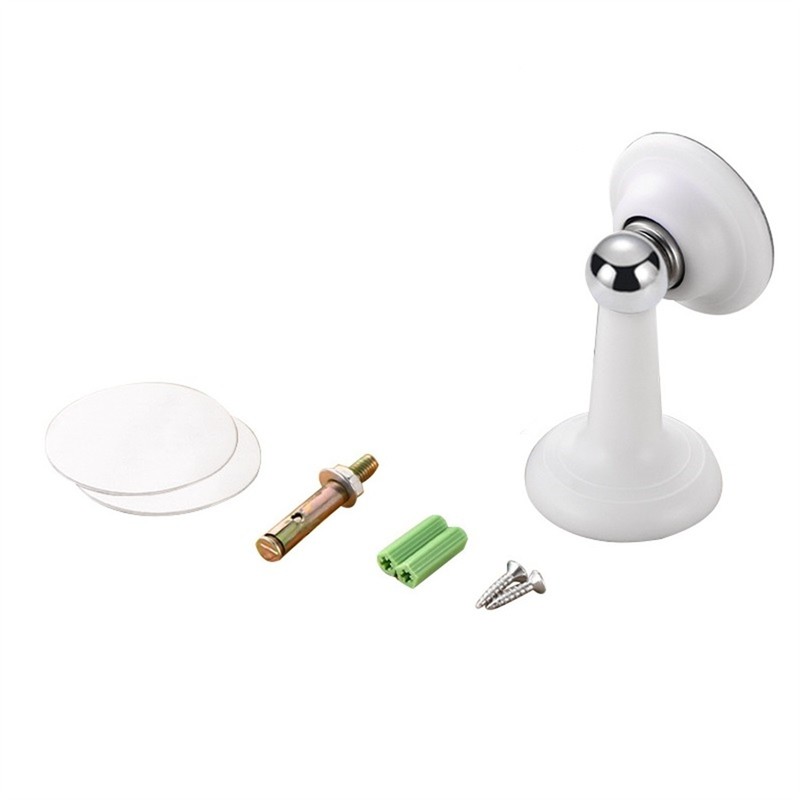 White Mute Door Suction Anti-collision Strong Magnetic Door Stopper Home gallery