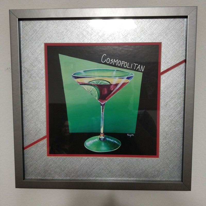 18.5" x 18.5" Framed Somerset "Cosmopolitan" Print With Matte ~ Ready To Hang