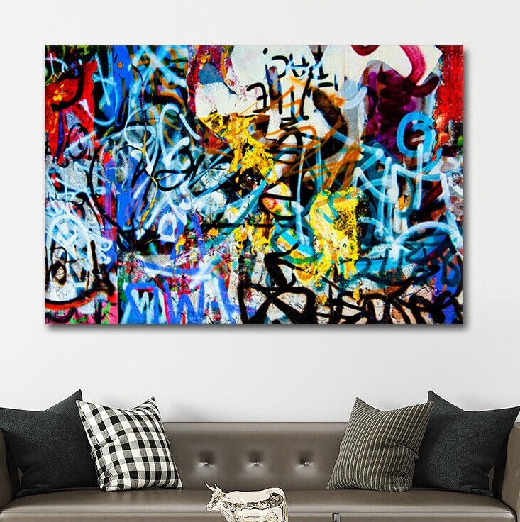 Colorful Abstract Canvas Wall Art Modern Abstract Canvas Print Aesthe Home Decor