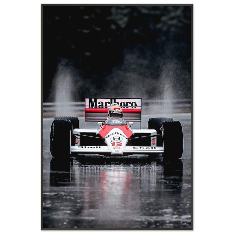 Ayrton Senna Retro Vintage F1 Poster – Formula 1 Wall Art No Frame