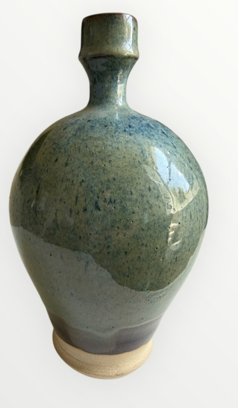 Ceramic Vase Textured Studio Pottery Wide Body Accent Piece Earth Tone Glaze gallery