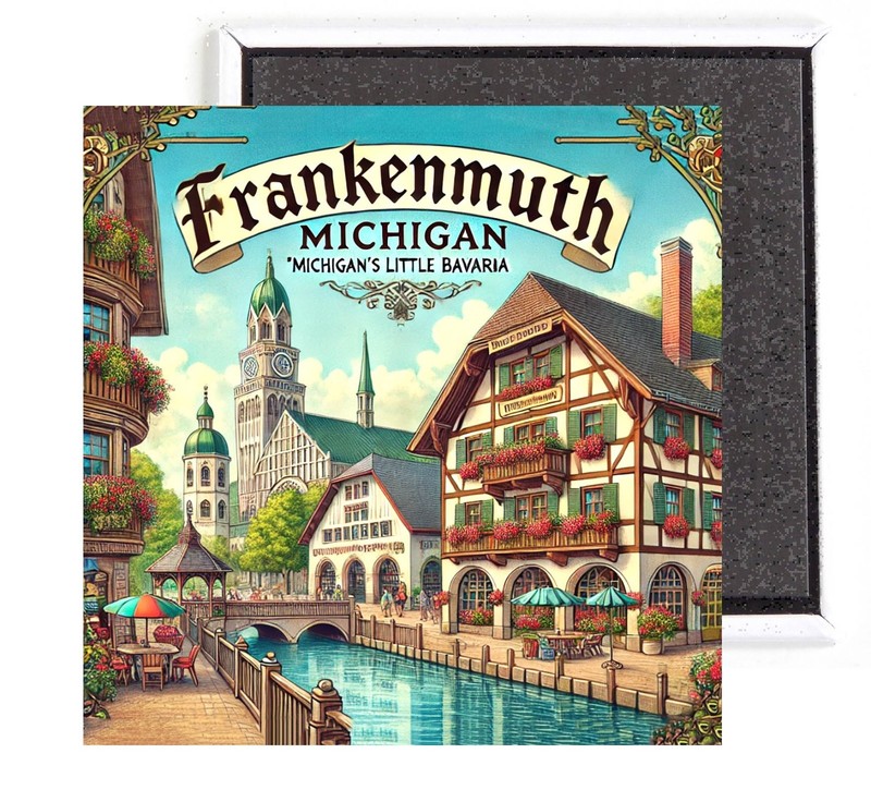 Frankenmuth Michigan FRIDGE MAGNET travel souvenir