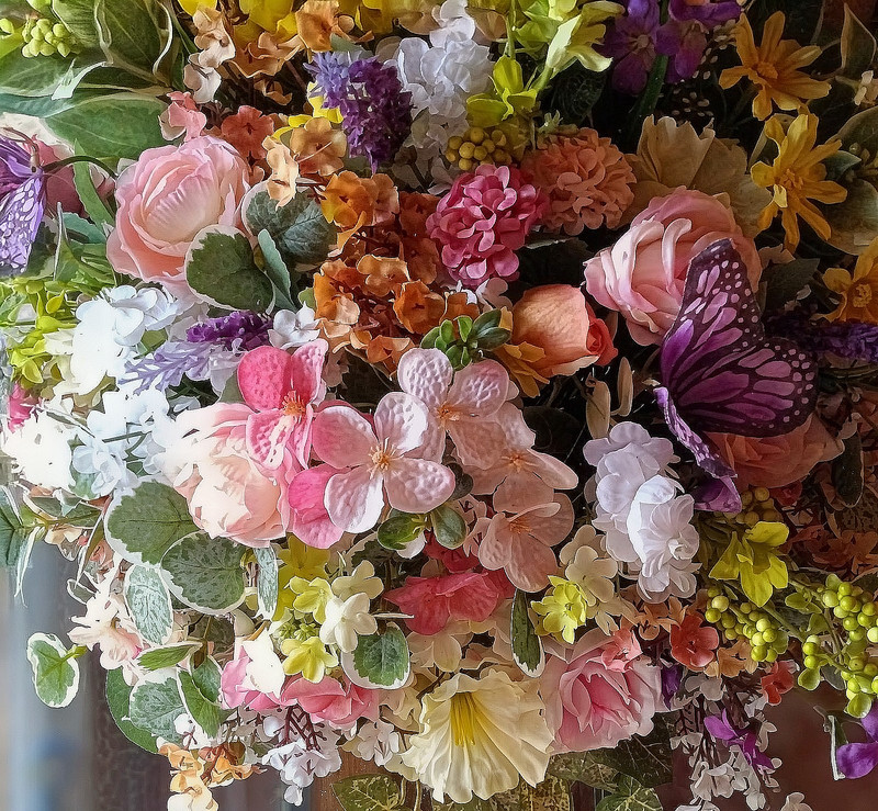 Summer Basket Of Flowers For Outdoor Indoor Decoration Door Decoration gallery