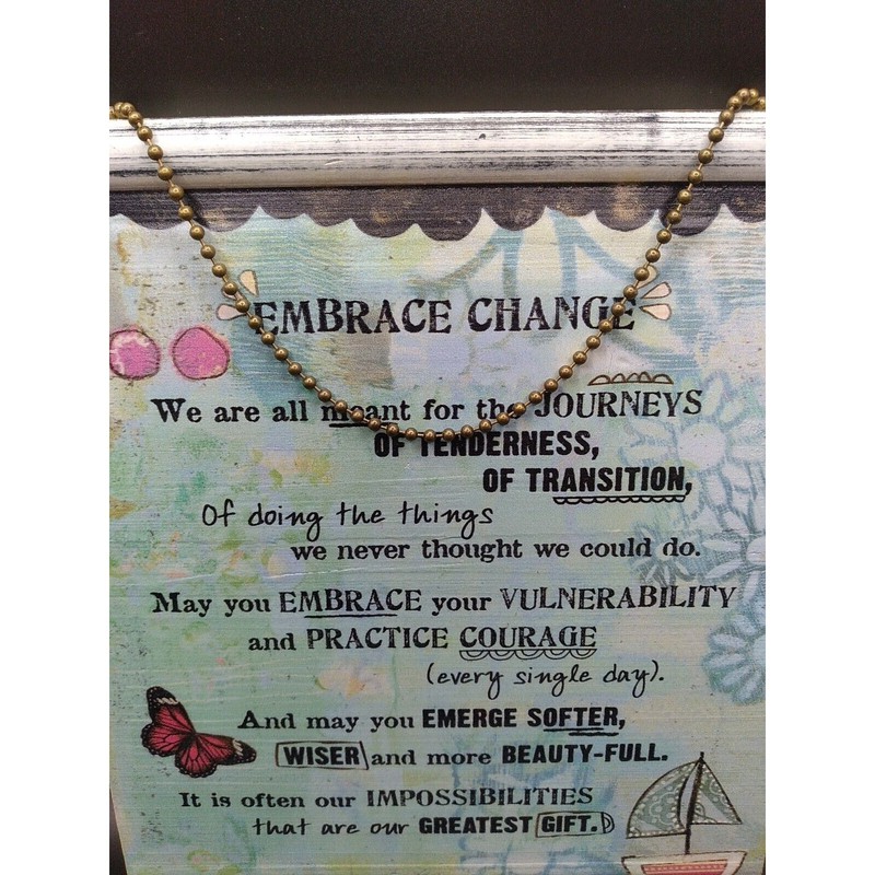2014 Kelle Rae Roberts Embrace Change Wall Hanging Plaque 9.5 In X 7 In Wood gallery