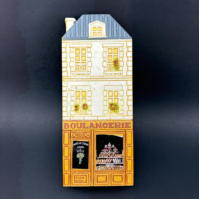 Cuzin France Handmade Wooden House Trinket Key Wall Mount Storage Box Safe