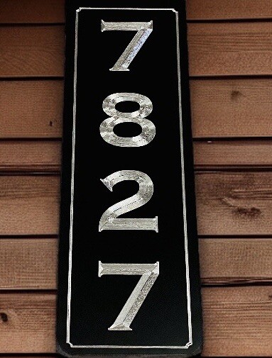 Double Sided Custom House Home Number Street Address Metal 5×14 Sign