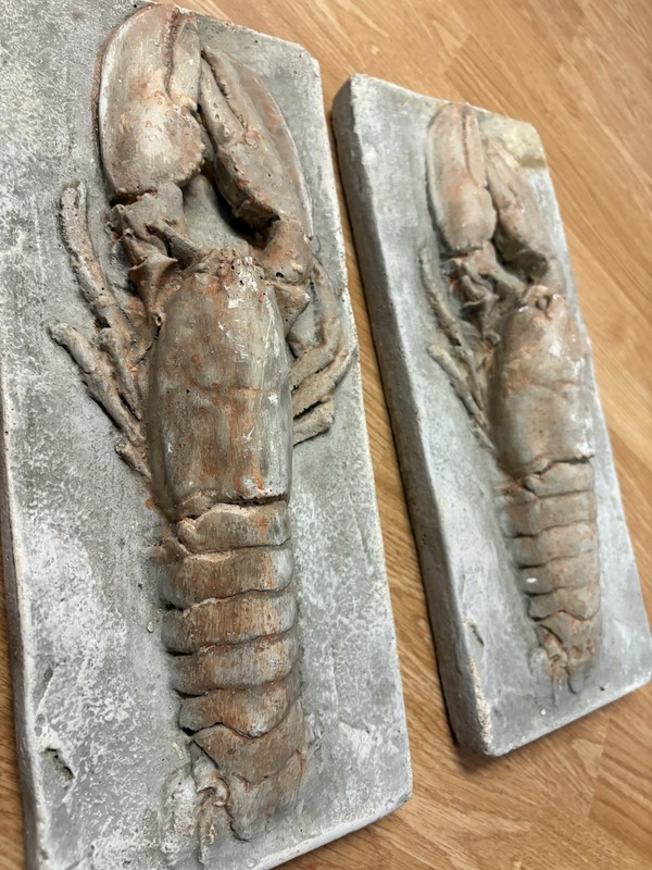 VTG Concrete Slab Lobster Hanging Wall Art 14.5x6x25x1” INDOOR/OUTDOOR WALL ART gallery