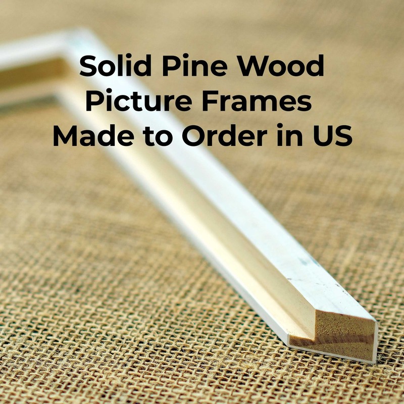 5x20 In Frame White Real Wood Picture Frame Width 0.75 inches | Interior Frame D gallery