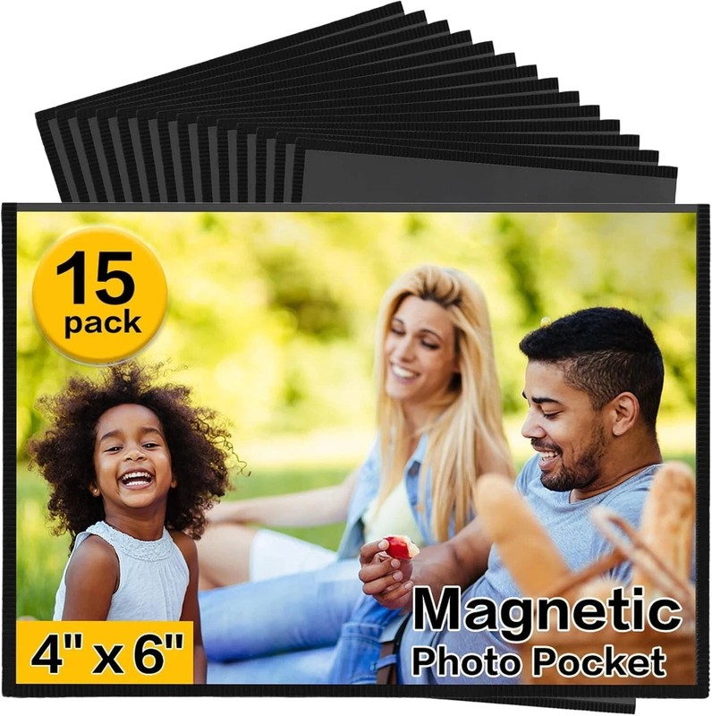 15 Pack 4×6 Inch Magnetic Picture Frame for Refrigerator Fridge Pictures Frame