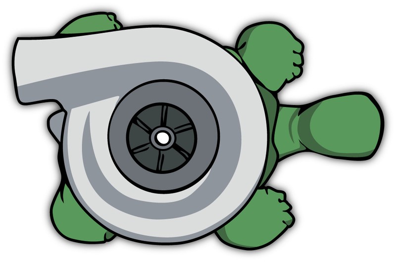 Turbo Turtle Sticker Car Bumper Decal – 3”, 5”, 6” or 8”