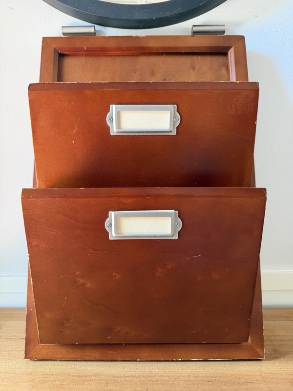 Pottery Barn Bedford Daily Organizer Office Mail Sorter Letter Wall Pocket gallery