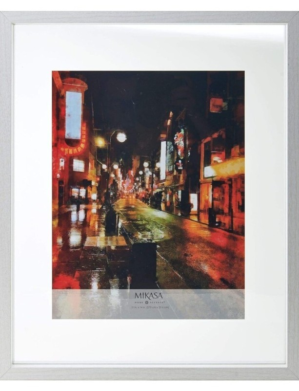 MIKASA Floating Portrait Frame 11 In X 14 In Vertical Or Horizontal White Matte