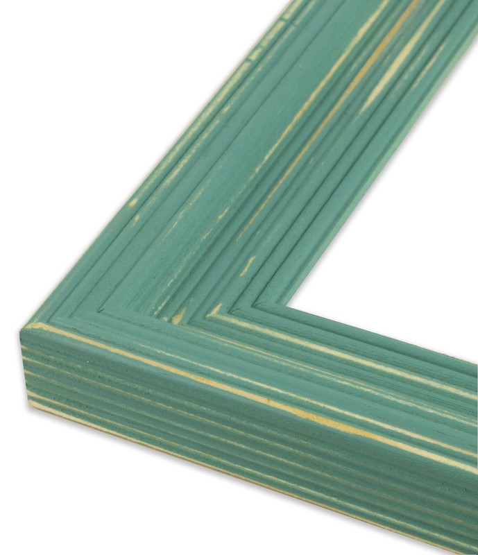Distressed Cimarron Teal Picture Frame - Solid Wood gallery