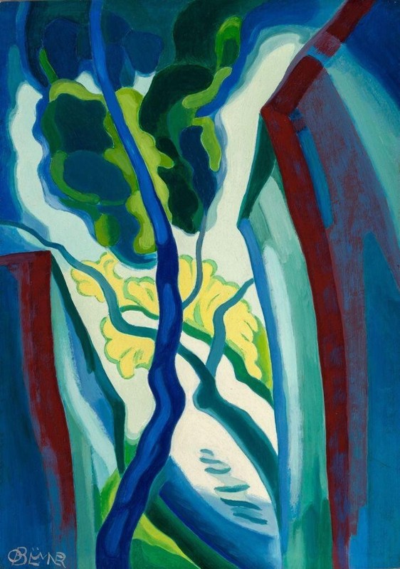 Moonlight on a Creek – Oscar Bluemner 1928 – American Modernist Abstraction Art