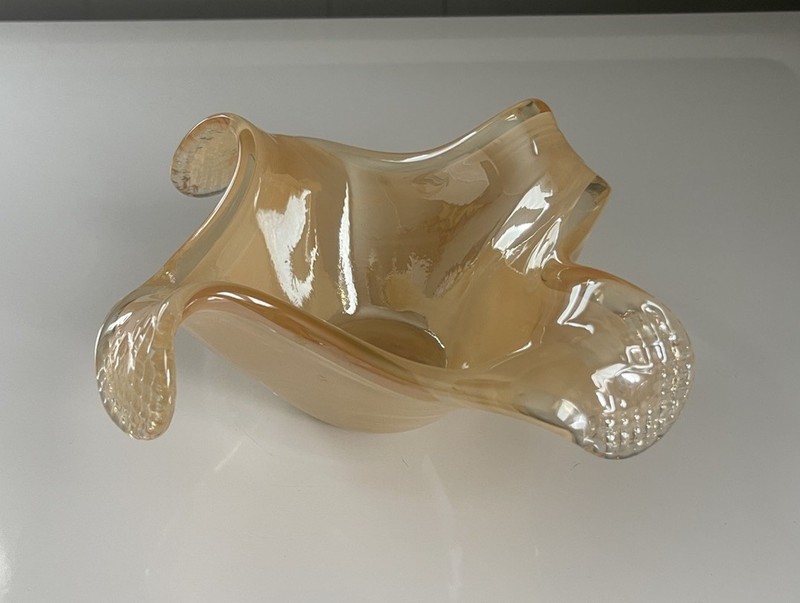 *Vintage Murano Hand Blown Art Glass Dish Bowl*