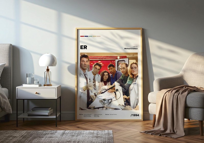 ER Series Poster George Clooney Julianna Margulies Hospital Cinema - Unframed