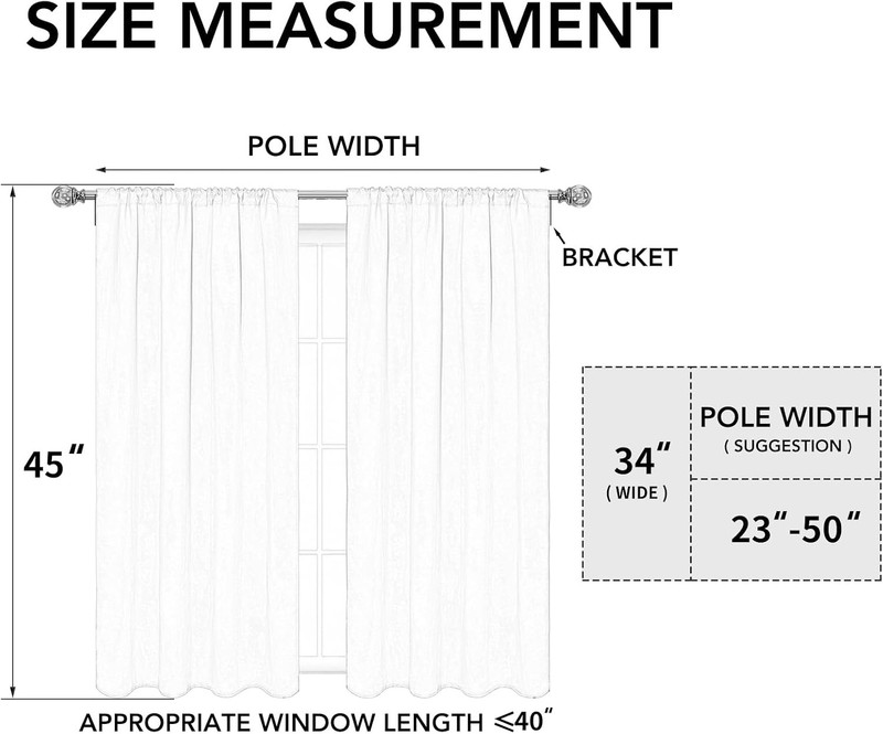 Rod Pocket Blackout Curtains for Bedroom, Room Darkening Window Curtains for gallery